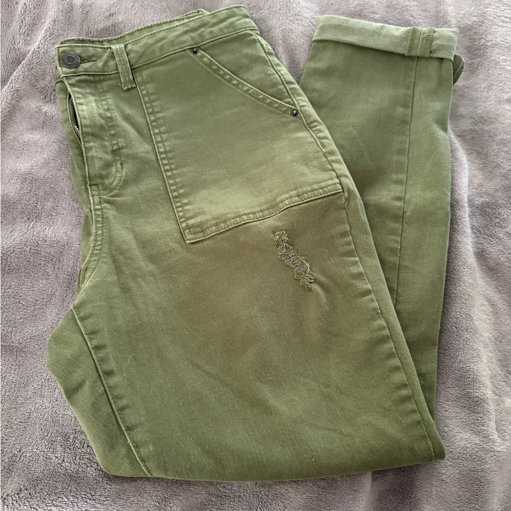 Time and Tru Olive High Rise Skinny Pants